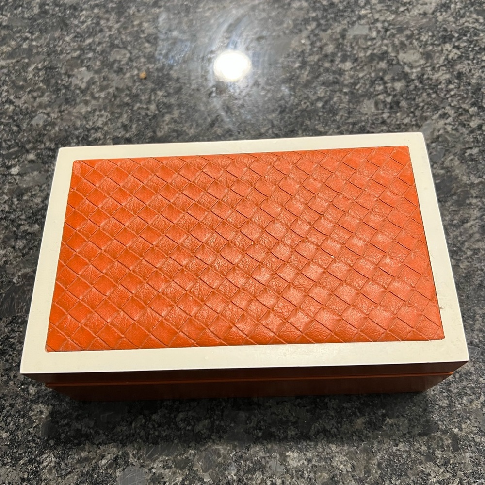 Orange Woven Accent Box